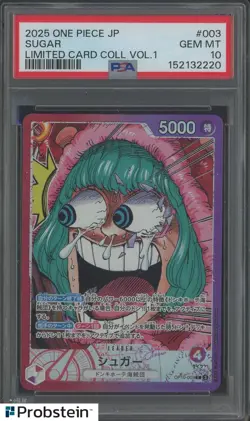 2025 One Piece Japanese Limited Card Coll. Vol. 1 #003 Sugar PSA 10 GEM MINT - Image 1