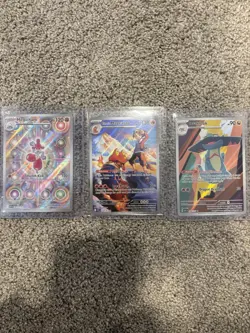 Mint Pokemon Ascended Heroes TCG 3 Card Lot Full Art Holo’s Illustration rare - Image 1
