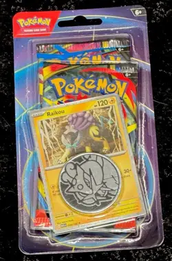 Pokemon Phantasmal Flames Mega Evolution TCG 2-Pack Blister Raikou Promo Card TC - Image 1