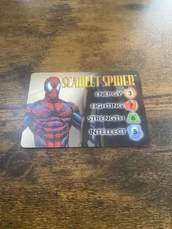 Classic OverPower Scarlet Spider IQ Hero Card RARE MINT - Image 1