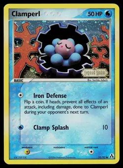 Pokemon Card - Clamperl Legend Maker 51/92 Reverse Holo Stamped - Image 1