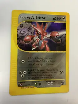 2002 Pokemon Rocket's Scizor Best of Game 4/9 Holo Promo TCG Trading Card Game - Image 1