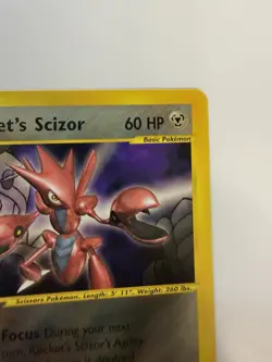 2002 Pokemon Rocket's Scizor Best of Game 4/9 Holo Promo TCG Trading Card Game - Image 3