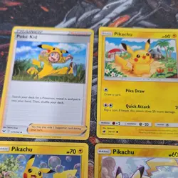 🔥Pokemon Card Lot Pikachu & Poke Kid reverse holo 8x🔥 - Image 4