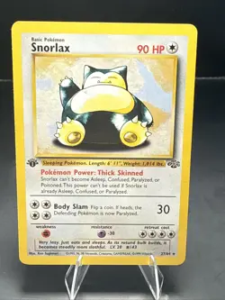 Pokemon Snorlax 27/64 Jungle 1st Editon Non Holo Pokemon Card - LP - Image 2