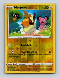 Morpeko 036 2021 Pokemon Shining Fates Reverse Holo Card NM+ - Image 1