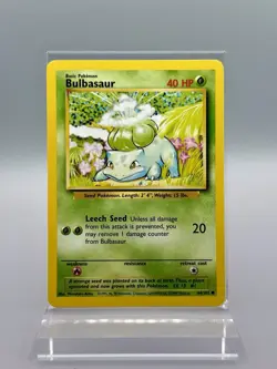 Bulbasaur 44/102 Base Set LP+ - Pokemon TCG Card Unlimited Common - Image 1