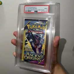 2015 POKEMON XY ANCIENT ORIGINS 3 Card Mini Booster Pack PSA 9 Rayquaza - Image 1