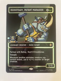 MTG Rocksteady, Mutant Marauder (Borderless) (Surge Foil) - TMNT (TMC) #94 - Image 1