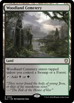 Woodland Cemetery - Commander: Bloomburrow BLC - MTG - NM Magic - 354 R - Image 1