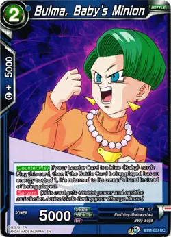 Dragon Ball Super Card Game Bulma, Baby's Minion Regular Uncommon Card - Image 1