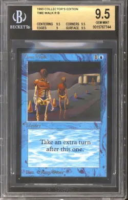 Magic MTG Beta Collector's Edition CE IE Time Walk BGS 9.5 (9.5, 9.5, 9, 9.5) GE - Image 1