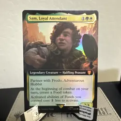 Sam, Loyal Attendant Foil Borderless Lord of the Rings LTC Magic MTG - Image 1