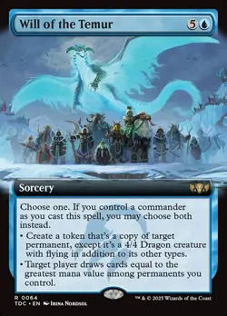 Will of the Temur Extended Art Foil - Tarkir: Dragonstorm Commander MTG-NM - Image 1