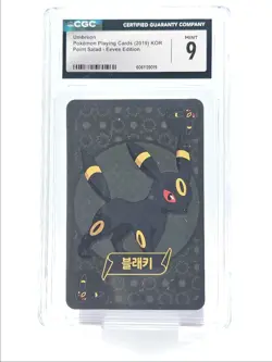 UMBREON 2019 POKEMON PLAYING CARDS POINT SALAD EEVEE EDITION CGC 9 Q5167 - Image 1