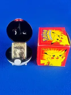 POKEMON PIKACHU 25 1999 BURKER KING 23K GOLD PLATED CARD GREAT CONDITION - Image 1