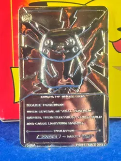 POKEMON PIKACHU 25 1999 BURKER KING 23K GOLD PLATED CARD GREAT CONDITION - Image 3