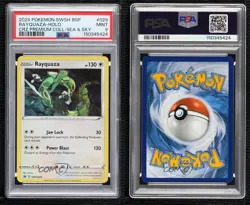 Rayquaza Holo Pokemon Sword & Shield Black Star PSA 9 MINT - Image 3