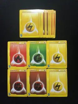 2001 Pokemon TCG Japanese VS Series Basic Fire Lightning Energy Lot*31 RB60 - Image 1