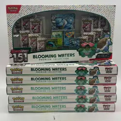 Lot of (6) Pokemon TCG 151 MEW EN Blooming Waters Premium Collection Boxes NEW - Image 1