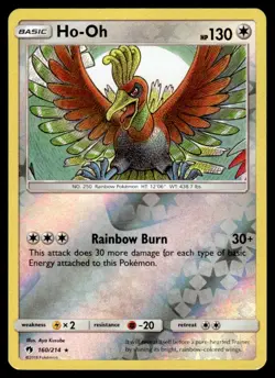 2018 Sun & Moon - Lost Thunder Ho-Oh Reverse Holo #160 - Image 1