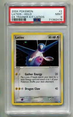 2004 POKEMON EX TRAINER DECK KIT PROMO LATIOS #2/10 HOLO FOIL PSA 9 P1 - Image 1
