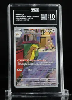 2025 Pokemon Mega Evolution 153/132 Gumshoos Illustration Rare TAG 10 U6420025 - Image 1