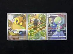 2025 Pokemon S-Chinese Joltik Lechonk Gardevoir AR Full Art Holo Lot*3 RB60 - Image 1