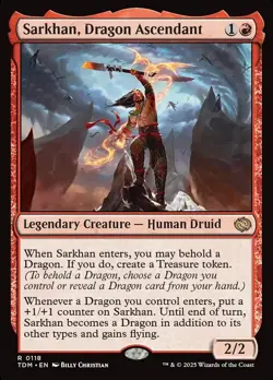 Sarkhan, Dragon Ascendant Foil - Tarkir: Dragonstorm MTG-NM - Image 1