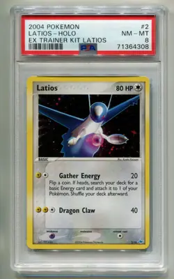 2004 POKEMON EX TRAINER DECK KIT PROMO LATIOS #2/10 HOLO FOIL PSA 8 A P1 - Image 1