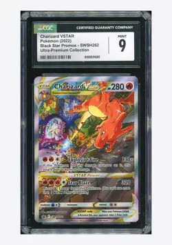 Pokemon CGC 9 Charizard VSTAR Promo 2022 SWSH262 Ultra Premium Collection ENG - Image 1