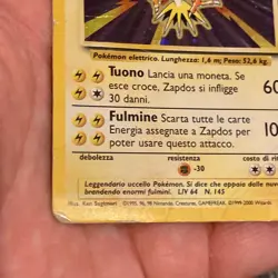 Zapdos 90 HP 16/102 Holo Base Set Unlimited Pokemon Tcg 1999 - Image 3