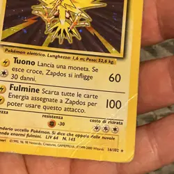 Zapdos 90 HP 16/102 Holo Base Set Unlimited Pokemon Tcg 1999 - Image 4