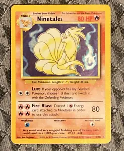 Pokemon TCG - Ninetales - Base Set 12/102 - Rare Holo - LP - Image 1