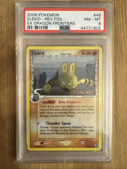 Elekid (Delta Species) - 48/101 - Pokemon Dragon Frontiers Reverse Holo PSA 8 - Image 1