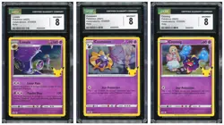Pokemon CGC 8*3 Lunala & Cosmoem & Cosmog Holo 2021 Celebrations English - Image 1