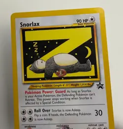 2002 WOTC POKEMON LEAGUE BLACK STAR PROMO SNORLAX #49 SLEEPING SNORLAX NM E - Image 5