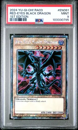 Red-Eyes Black Dragon - PSA 9 - RA03-EN081 - Platinum Secret Rare - Yugioh - Image 1