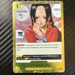 You'll Frighten Me... OP14-118 Foil Rare The Azure Sea's Seven One Piece Card - Image 1