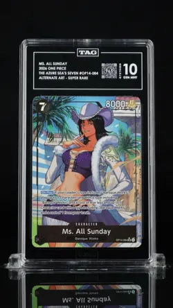 Bandai One Piece Ms. All Sunday OP14-084 Super Rare Alternate Art TAG - Image 1