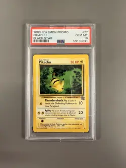 Pokemon Promo Pikachu 27/53 Wotc Black Star PSA 10 Regular 2000 TCG Card - Image 1