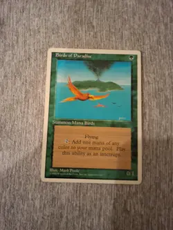 Birds of Paradise MTG Core Set 4th Edition Regular - Lightly played - Image 1