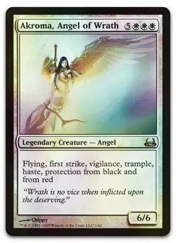 Akroma, Angel of Wrath #1 (Foil) (LP) Divine vs Demonic DDC Magic MTG - Image 1