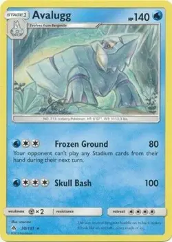 Avalugg 30/131 Forbidden Light Rare Light Play Pokemon DNA GAMES - Image 1