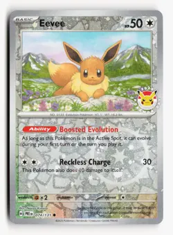 Eevee Pokemon Day 2025 Reverse Cosmos Holo 074/131 Promo - Image 1