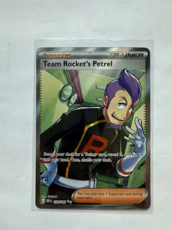 TEAM ROCKET'S PETREL 226/182 Pokemon Destined Rivals Ultra Rare Full Art Holo - Image 1