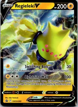 Regieleki V SWSH280 Holo P Sword & Shield Promo Pokemon NM - Image 1