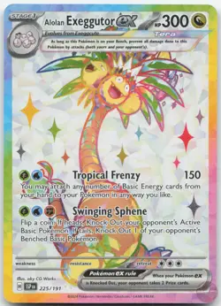 Alolan Exeggutor ex 225/191 Ultra Rare Surging Sparks Pokemon Near Mint - Image 1