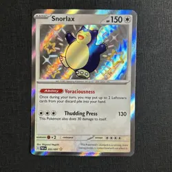 Pokemon TCG Snorlax 202/091 SV Paldean Fates Shiny Rare Holo Basic English Card - Image 1