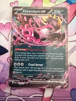 Pokemon Fezandipity ex 142/217 Ascending Heroes English NM Pack To Sleeve Pulled - Image 1